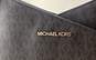 Michael Kors Monogram Signature Jet Set Shoulder Bag Black image number 2