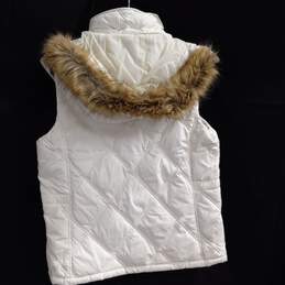 Women's Lands' End Quilted Hooded Full-Zip Puffer Vest Sz M alternative image