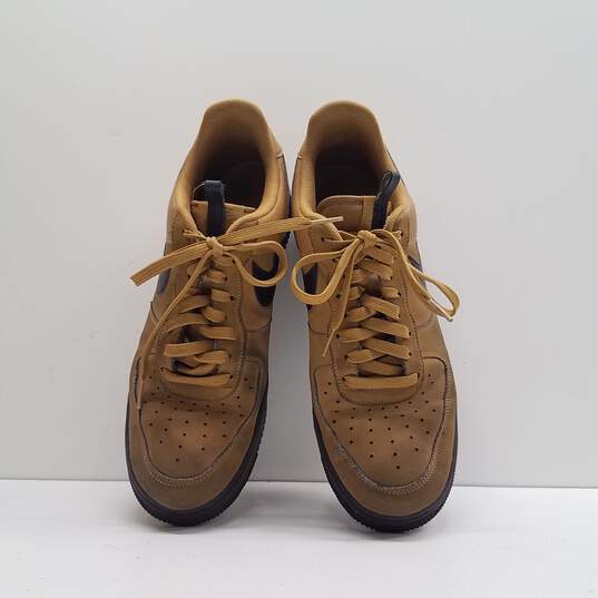Buy the Nike Air Force 1 Low Wheat Black Men's Size 11 | GoodwillFinds