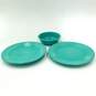 Fiesta ware Turquoise Blue 10 1/2" Dinner Plates Set of 2 & 1 Bowl image number 2