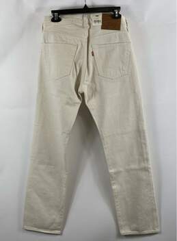 NWT Levi's 501 Mens Ivory Cotton Light Wash Coin Pockets Straight Jeans Sz 30X30 alternative image
