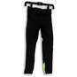 Womens Black Green Elastic Waist Flat Front Compression Leggings Size XS image number 2