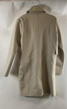 AETHER Womens Beige Collared Long Sleeve Button Front Trench Coat Size Small alternative image