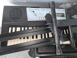Powers On Use For Parts Yamaha Black Digital Piano With Stand alternative image