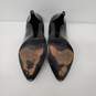 VTG Charles Jourdan Black Leather Heel Pumps Size 6B image number 5