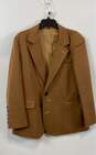 Alessandro Paccuci Womens Brown Long Sleeve Single Breasted Blazer Size Small image number 1