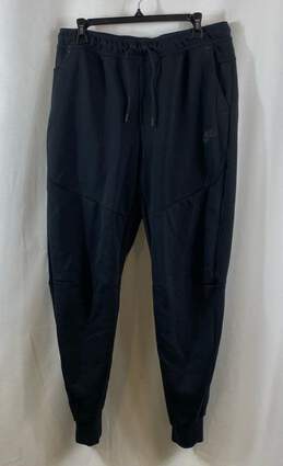 NWT Nike Mens Black Tech Slim Fit Tapered Leg Elastic Waist Jogger Pants Size L