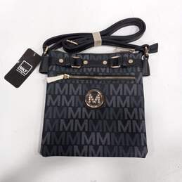 MKF Mia K Farrow Blue/Black Signature Crossbody Bag with Tag