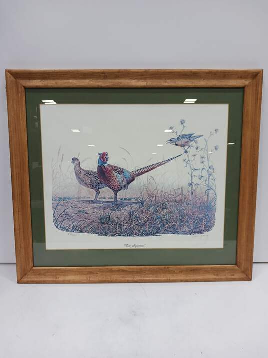 "The Squatters" Artwork Print Of 2 Pheasants & A Bird image number 1