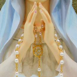 Bradford Exchange Sculpture The Blessed Mary 2008 w/ Rosary #A1530 alternative image