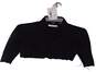 Womens Black Long Sleeve Collared Open Front Cropped Cardigan Size Small image number 4