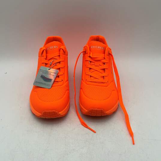 NWT Skechers Womens Uno Stand On Air 73667 Bright Neon Orange Sneaker Shoes Sz 8 image number 3