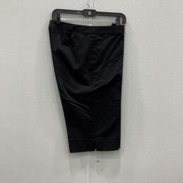Oscar De La Renta Mens Black Flat Front Bottom Slit Dress Bermuda Shorts Size 8 alternative image