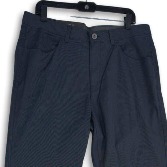 NWT Calvin Klein Mens Blue Flat Front Straight Leg Chino Pants Size 36X34 image number 3
