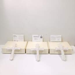 Set of 3 LENOX Fine Porcelain Ivory Lily Cross 9.5" In Box