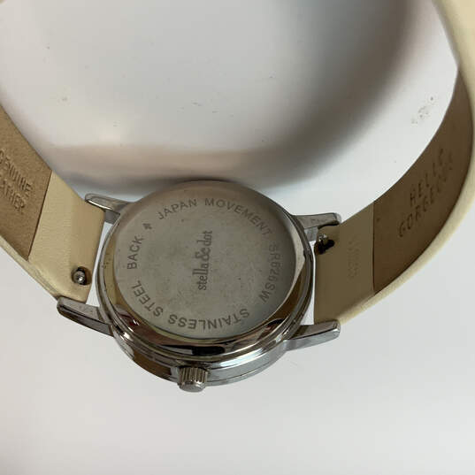 Designer Stella & Dot SR626SW Silver-Tone Round Dial Analog Wristwatch image number 4