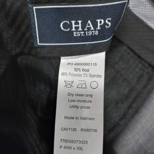 Chaps Men's Gray Performance Series Suit Separates Slacks Size 40Wx30L NWT image number 5