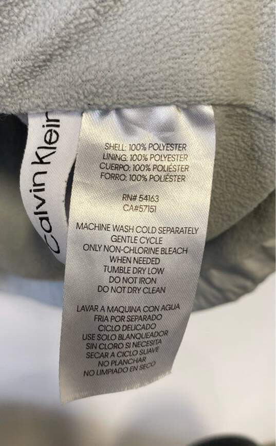 Calvin Klein Unisex Adults Gray Long Sleeve Hooded Windbreaker Jacket Size XXL image number 4
