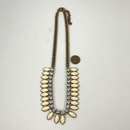 Designer J. Crew Gold-Tone Ivory Crystal Cut Stone Statement Necklace alternative image