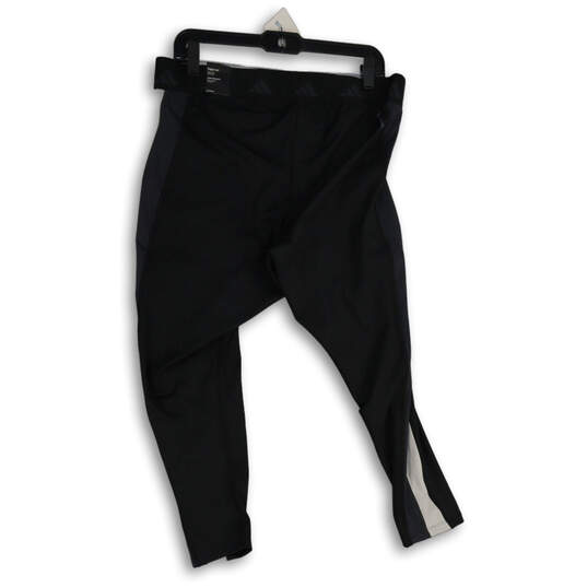 NWT Womens Black Tight Fit High Rise Pull On Skinny Leg Track Pants Size 2X image number 1