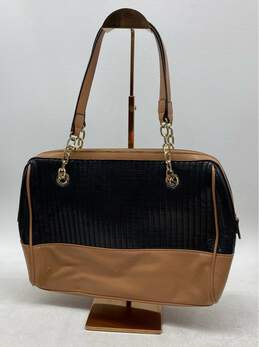 Anne Klein Brown & Black Faux Leather Shoulder Bag alternative image