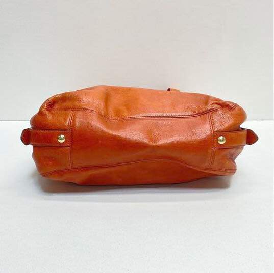 COACH 14336 Madison Orange Leather Hobo Shoulder Tote Bag image number 7
