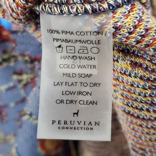 Peruvian Connection Floral Print Tunic Pullover Sweater Size L image number 4