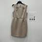 Armani Collezioni Womens Beige Sleeveless Back Zip Sheath Dress Size 8 With COA image number 1