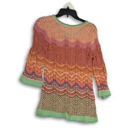 NWT Soft Surroundings Womens Multicolor Knitted V-Neck Pullover Tunic Sweater XS alternative image