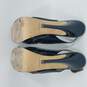 Yves Saint Laurent Peep Toe Slingback Heel Women's Sz.38.5 Black Patent image number 5
