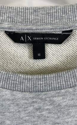 Armani Exchange Womens Gray Black Long Sleeve Crew Neck Pullover Sweatshirt Sz M alternative image