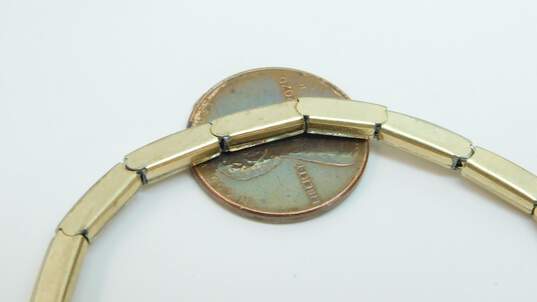 Vintage Wittnauer 14K Yellow Gold Case GF Band 17 Jewels Swiss Watch 13.1g image number 3