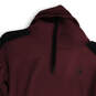 Womens Burgundy Long Sleeve Slash Pocket Pullover Sweatshirt Size XS image number 3