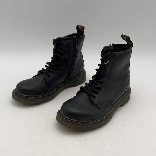 Dr. Martens Mens Black Round Toe Lace-Up Ankle Combat Boots Size 2 image number 2