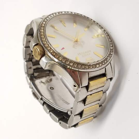 Juicy Couture Gold & Silver Tone W/ Crystals Quartz Watch image number 6