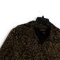 Womens Brown Black Floral Long Sleeve Point Collar Button-Up Shirt Sz 14/16 image number 3