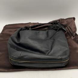 Rebecca Minkoff Womens Black Leather Zip-Around Hobo Handbag With Brown Dustbag