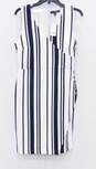 Women's Banana Republic Navy And White Stripe Sleeveless Dress Size 4 image number 1