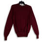Mens Red Knitted Long Sleeve Crew Neck Stretch Pullover Sweater Size Small image number 1