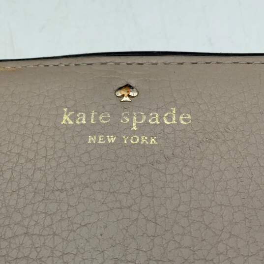 Kate Spade Womens Black Leather Double Strap Tote Bag Purse w/ Tan Wallet image number 5
