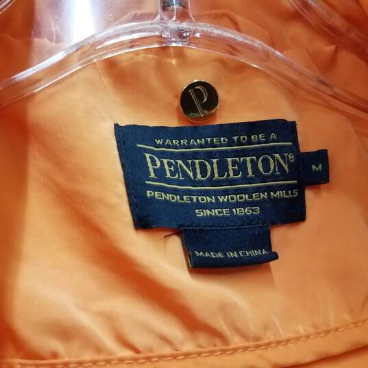 Pendleton Long Bright Orange Raincoat Size Medium image number 2