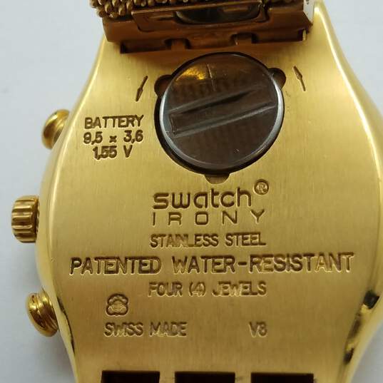 Swatch Swiss Irony Stainless Steel Golden-tone Watch image number 7