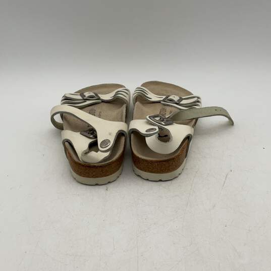 Birkenstock Womens White Open Toe Adjustable Buckle Strappy Sandals Size 6 image number 4