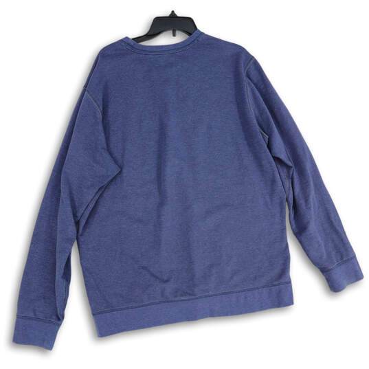 Mens Blue Long Sleeve Crew Neck Pullover Sweatshirt Size TXL image number 2