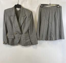 Christian Dior 2 PC Gray Suit - Blazer/Skirt - Size 10
