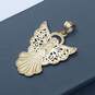 10K Two Tone Gold Winged Angel 1 Inch Pendant 1.0g image number 5