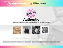 Authentic Salvatore Ferragamo Mens Black Shoes Size 11.5 alternative image
