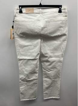 Nydj Women White Ankle Fray Jeans Sz 12 NWT alternative image