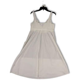 NWT Womens White V-Neck Sleeveless Knee Length A-Line Dress Size 6 alternative image