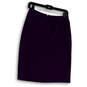 Womens Purple Flat Front Back Zip Straight And Pencil Skirt Size 2 image number 2